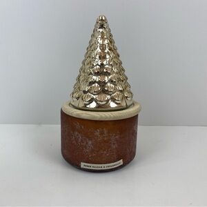 Anthropologie Glass Forest Candle Large Size Christmas Tree Holiday Balsam Cedar